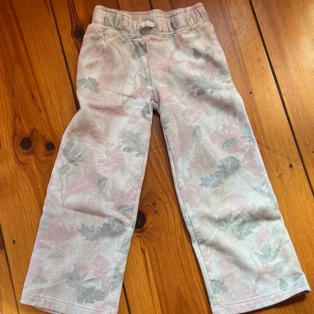 abercrombie kids Pink & Sage Floral Joggers